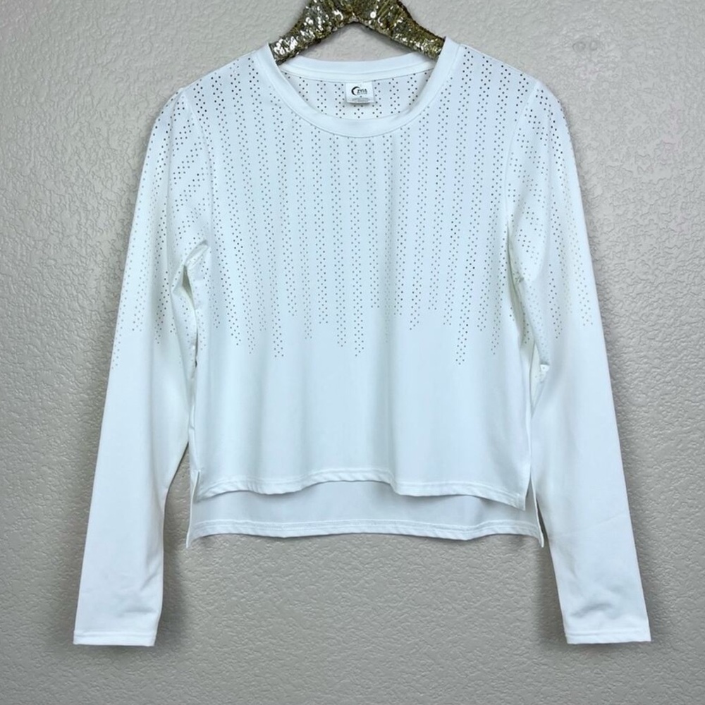 Zyia Active • Chillcicle Long Sleeve Mesh Crop Long Sleeve Top